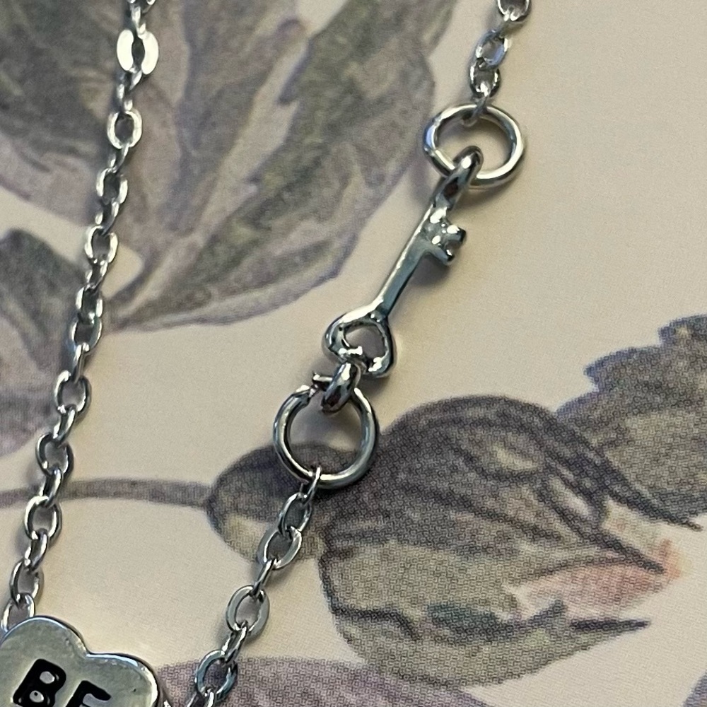Best Friend “BF” Simple Friendship Necklace in Silver - Picture 3 of 4